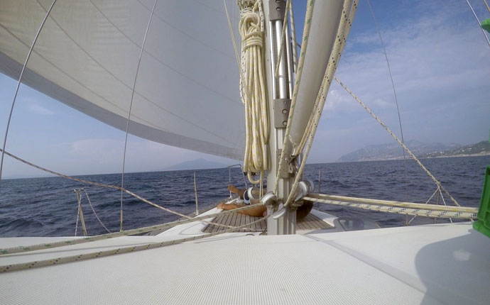 arbeiten auf dem segelschiff