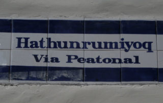 Straßenschild Peru