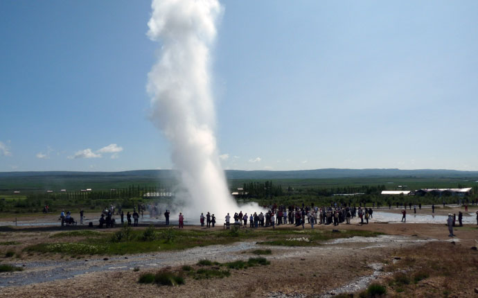 Haukadalur auf dem Golden Circle in Island