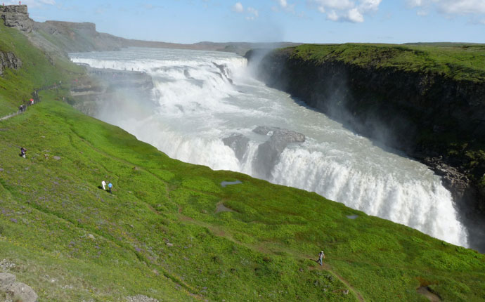 Wasserfall Gulfoss auf dem Golden Circle in Island