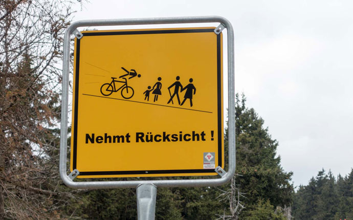 Radfahrer Schild
