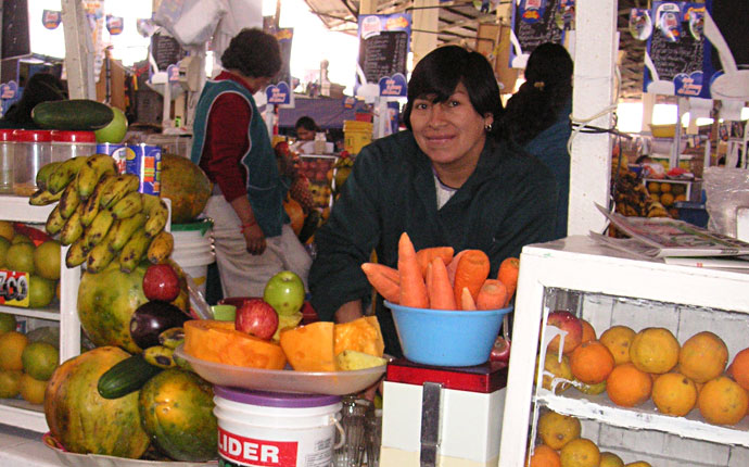 Markt in Cusco in Peru