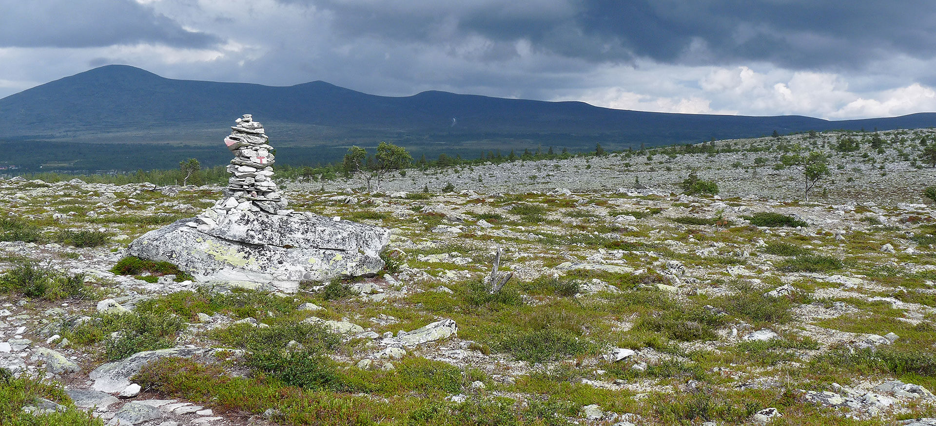 Steinhügel in den Bergen in Norwegen