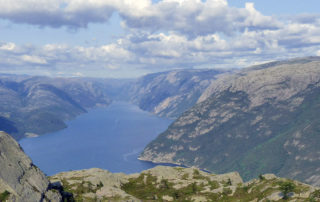 Aussicht vom Preikestolen über den Lysefjord