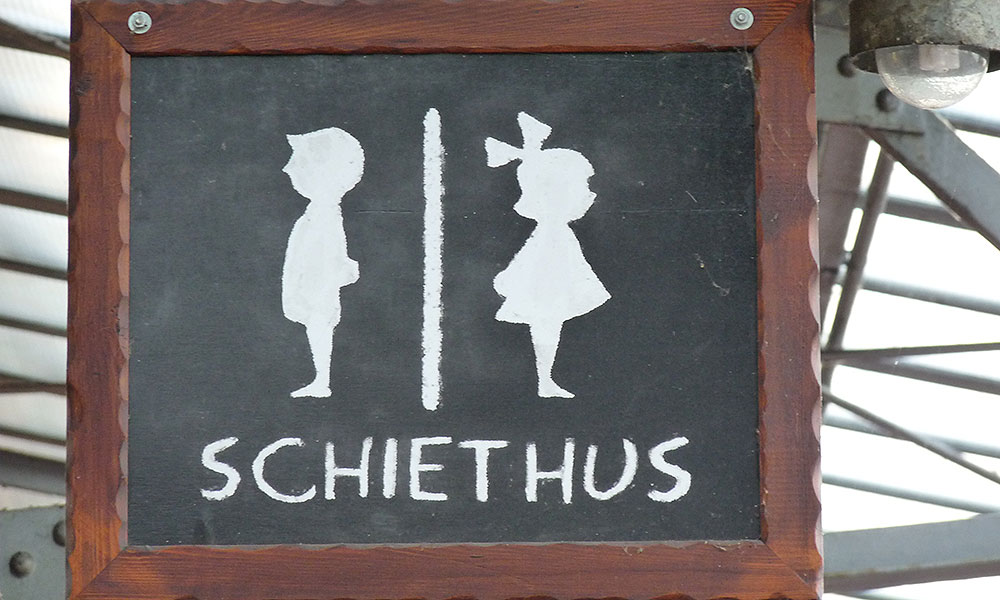 Toilettenschild "Schiethus"