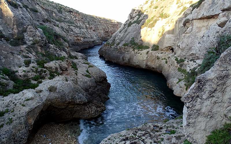 Meeresschlucht in Gozo