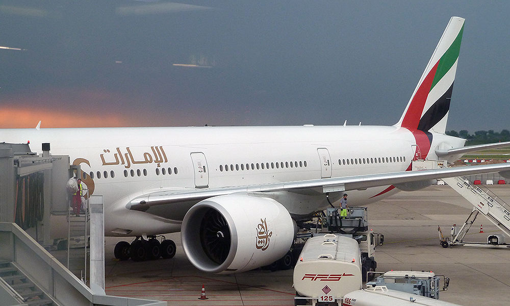 Flieger am Flughafen