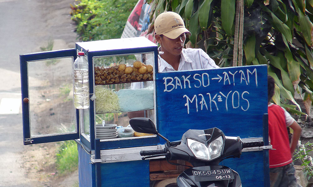 Fahrbarer Essensstand in Bali