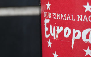 Aufkleber mit "Einmal nach Europa"