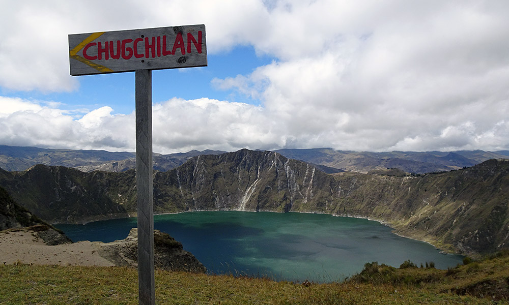Wegweiser nach Chugchilán
