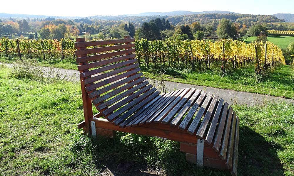 Liegebank in den Weinbergen