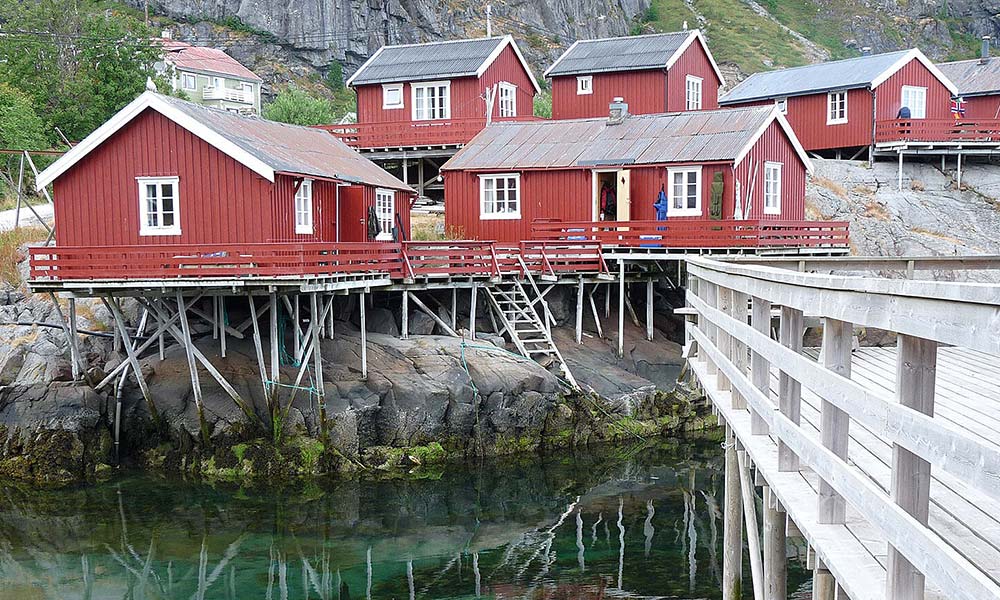 Rote Hütten in Norwegen