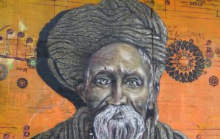 Wandmalerei: Alter Mann mit Turban