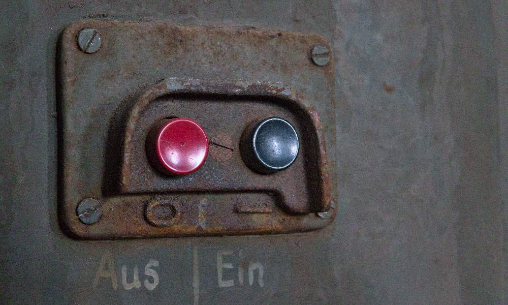 Ein-Aus-Schalter in Völklinger Hütte
