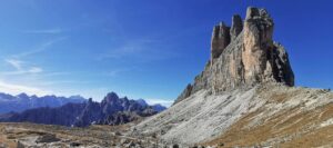 Blick auf Felsen bei Drei Zinnen Wanderung