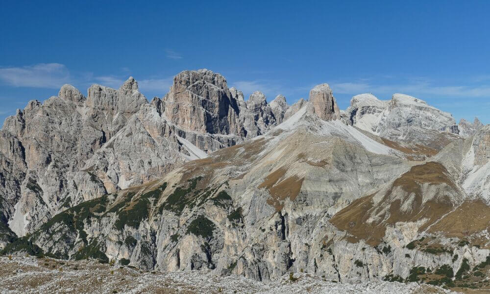 Blick auf Gipfel de Dolomiten