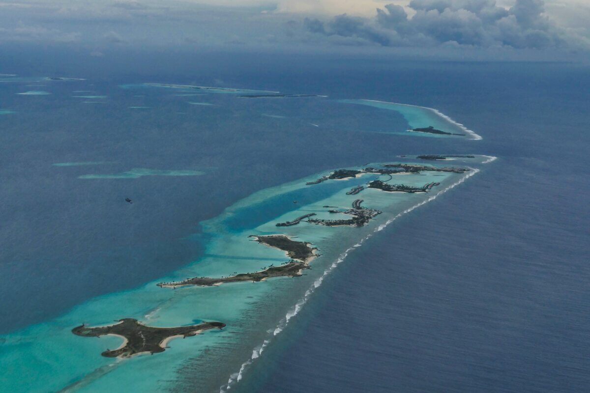 Inseln aus dem Flugzeug fotografiert